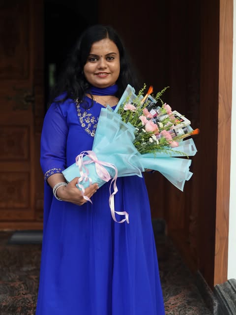 Devika lighting the lamp at the Itsy Bitsy store inauguration in Kochi